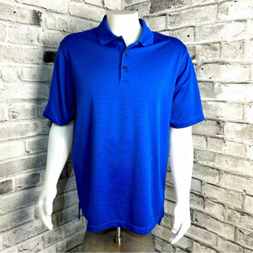 Adidas Golf Polo Shirt Blue Climalite Short Sleeved Mens XL Talking Rock Golf